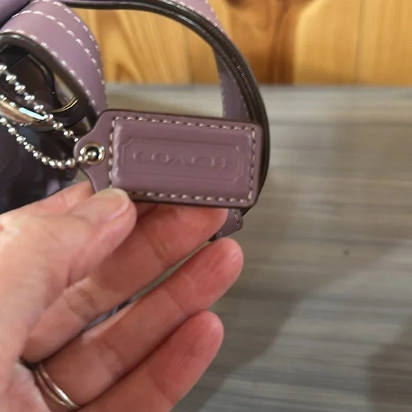 NWOT Coach Grey and Lavender Canvas Bag. - Picture 2 of 6
